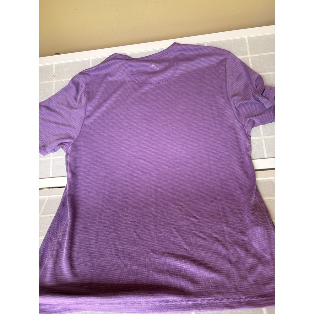 NWT Tommy Bahama IslandZone SzM Crew Neck T-Shirt Paradise Isles Dark Purple - Picture 5 of 8